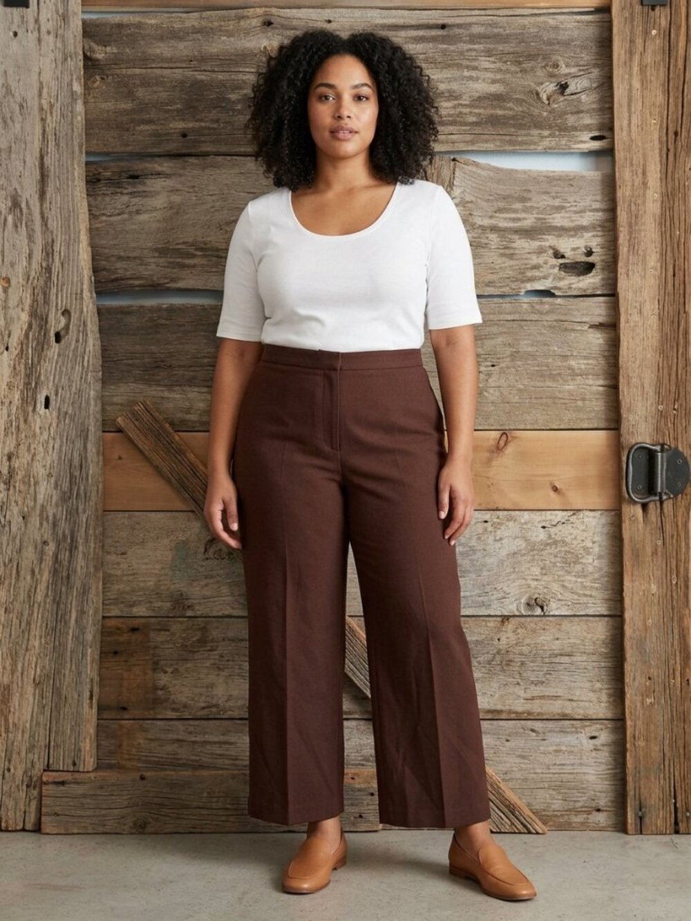 HAGGAR petite brown dress pants size 26W